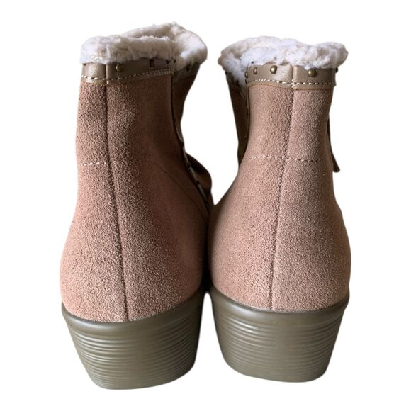 Skechers Sherpa Lined Ankle Boots SZ 11 Women's Mushroom Brown Studded Comfort - Picture 11 of 16